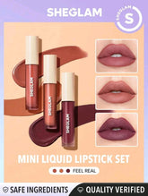 Sheglam Allure Mini 3 Piece Liquid Lipstick Set - Feel Real