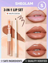 Sheglam Soft 90 s Glam 3 in 1 Lip Liner And Lip Duo Haute Cocoa