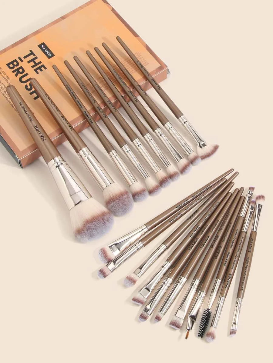 SheIn MANGE The Brush Professional Makeup Brush Set 20 Pieces - Champagne