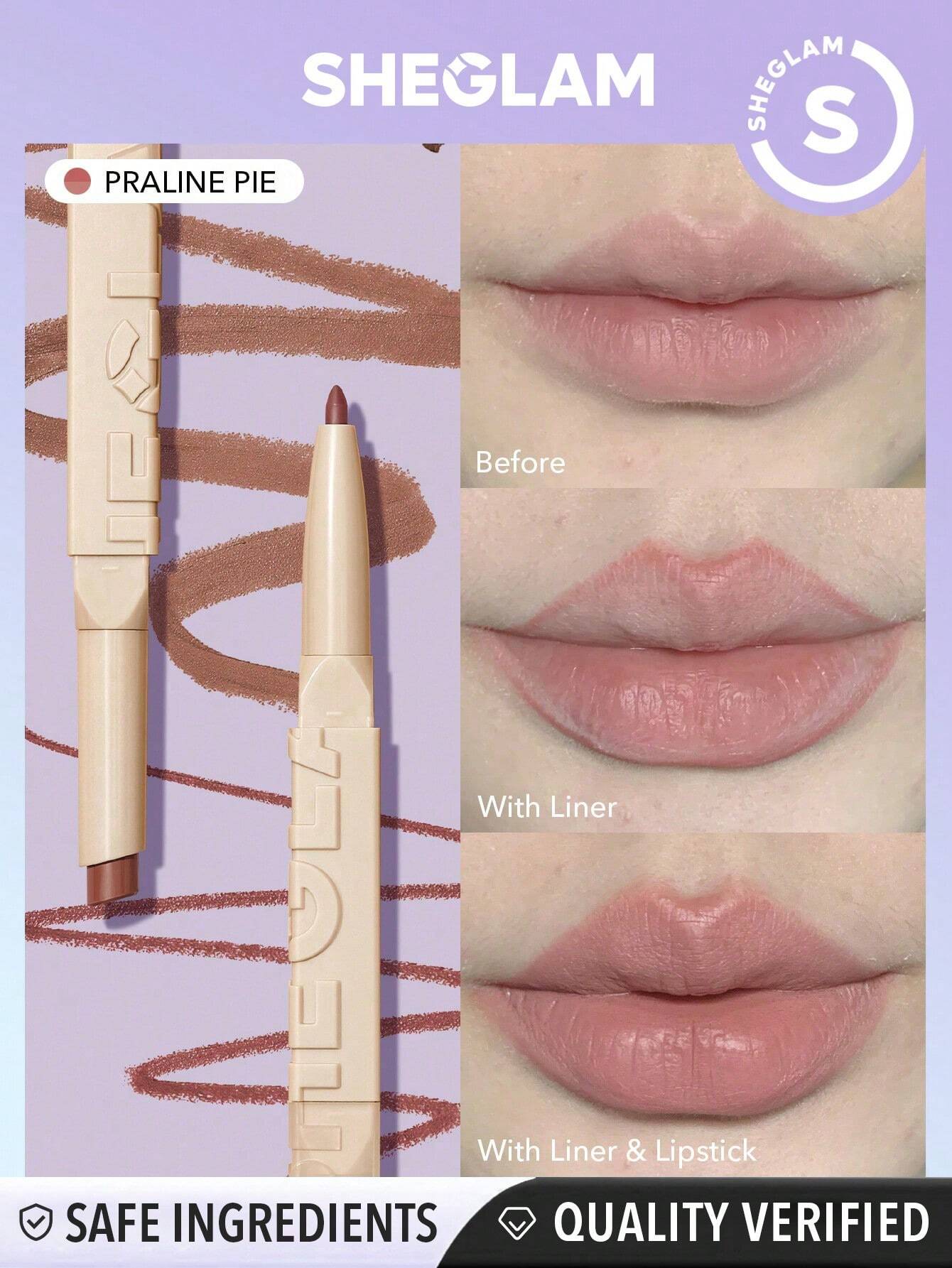 SHEGLAM GLAM 101 LIPSTICK & LINER DUO